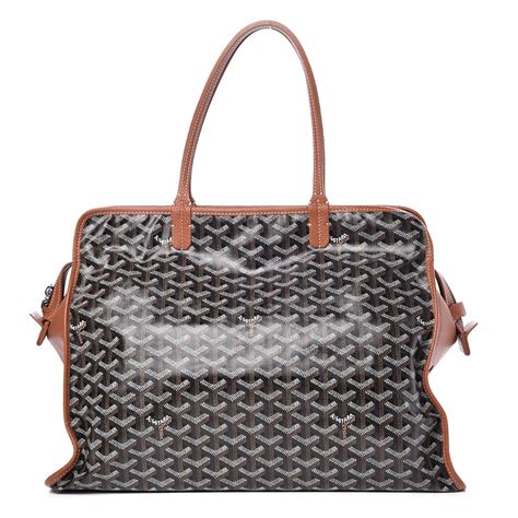 GOYARD Goyardine Sac Hardy Pet Carrier PM Black Gold